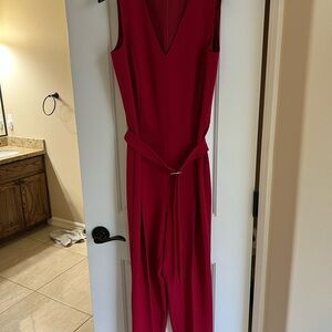 Chic Sleeveless Red Jumpsuit